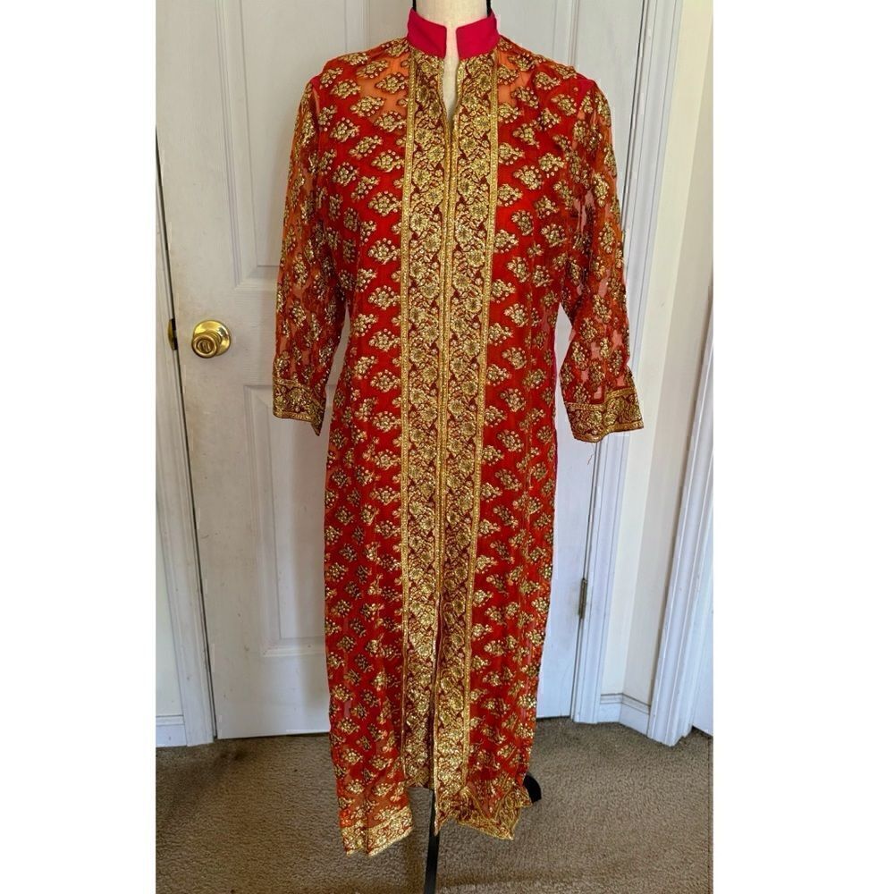 RUST PINK PAKISTANI DESIGNER FORMAL DRESS